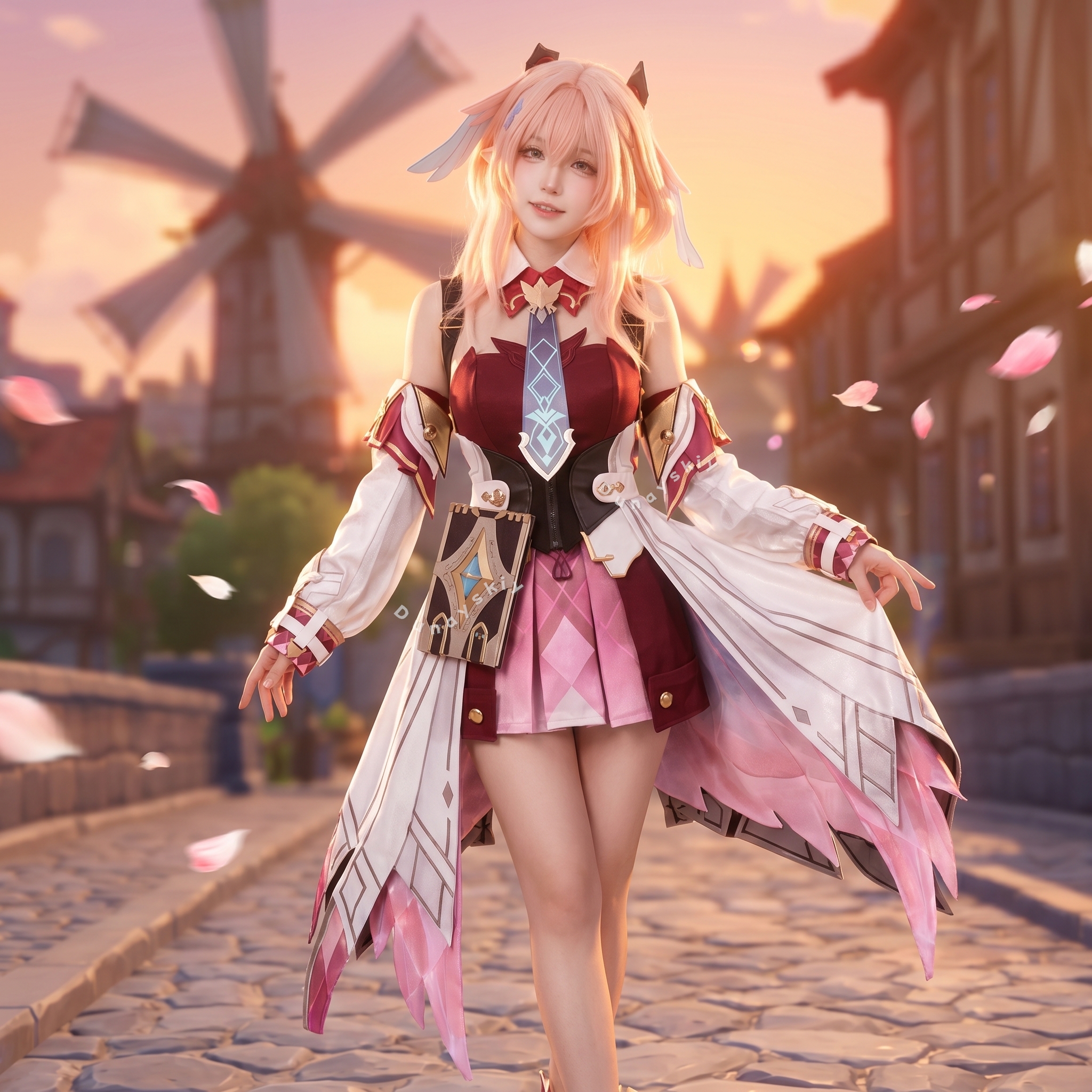 Cosplay Anime Expo - Genshin Impact linnea Cosplay Costume Dunayskiy@#%