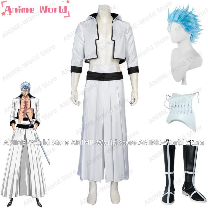 Anime Cosplay Male - 《Custom Size》Anime Grimmjow Jaegerjaquez Cosplay Costume