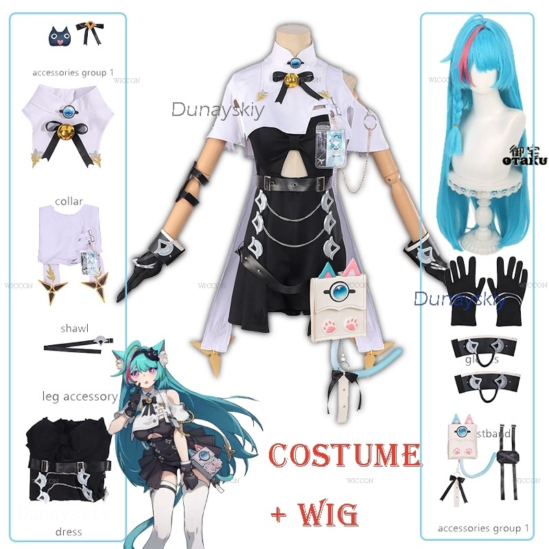 Fantasias NTE Mint Neverness T - Cosplay Anime Shoes recension och pris