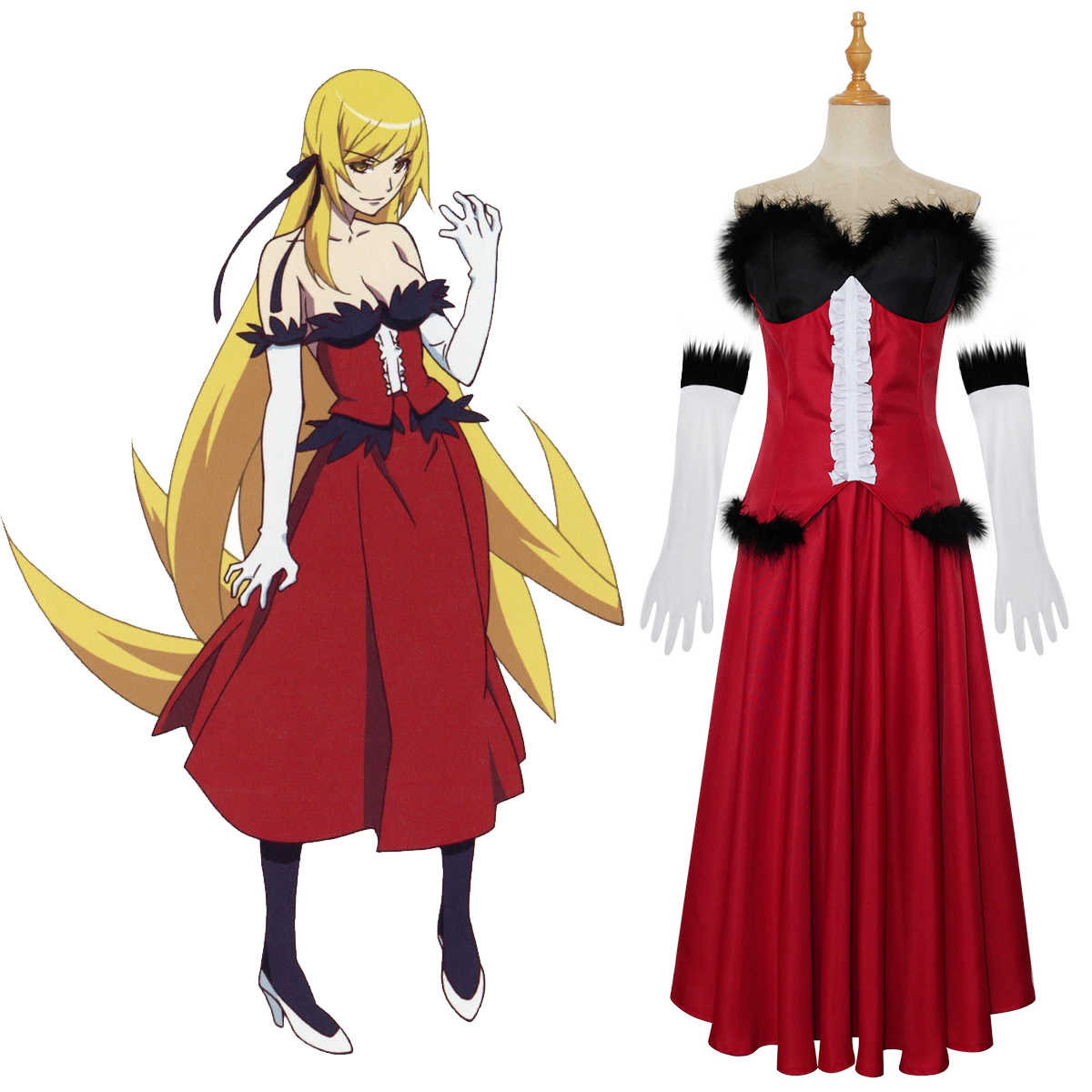 Bakemonogatari Shinobu Oshino  - Anime Cosplay Kiss recension och pris